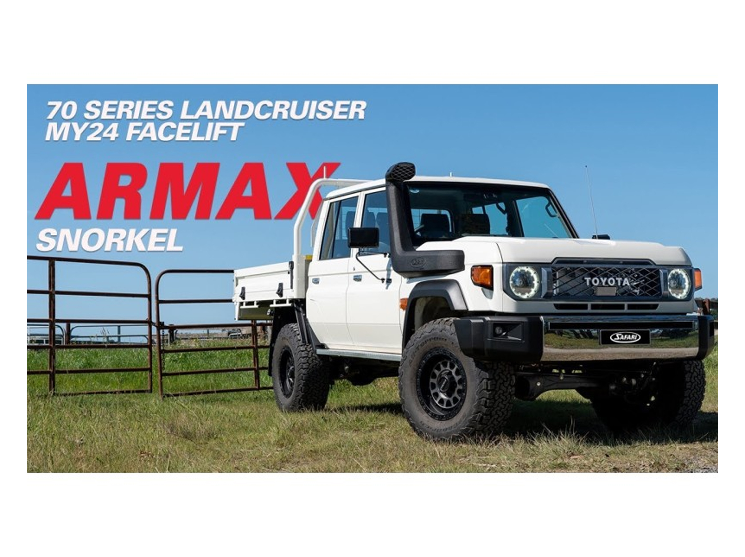 Second image of Safari Armax Snorkel - Toyota Landcruiser 76/78/79 Series 2024-Onwards 1GD Engine